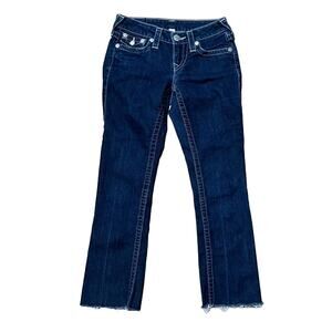 True Religion Women's Boot Cut Jeans 2 Short W24 L25 Body Rinse Blue Low Rise